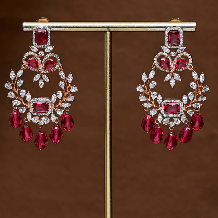 CZ Rose Gold Earrings