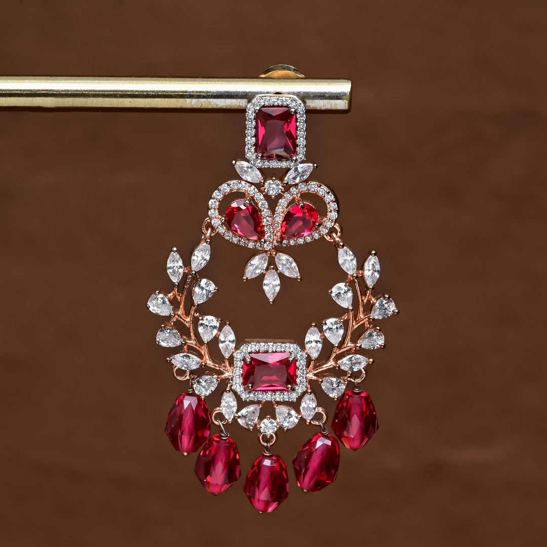 CZ Rose Gold Earrings