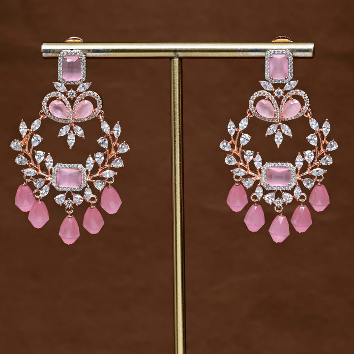 CZ Rose Gold Earrings