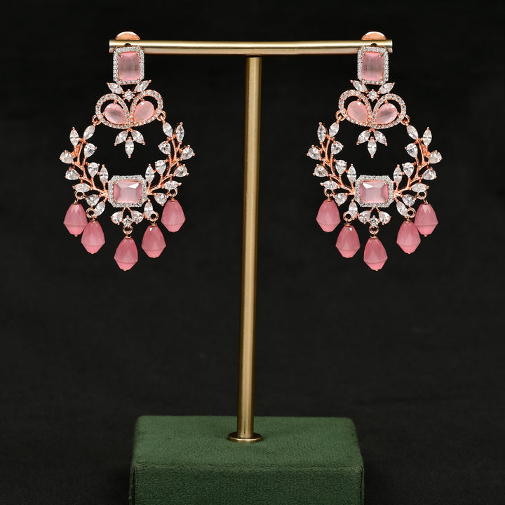 CZ Rose Gold Earrings