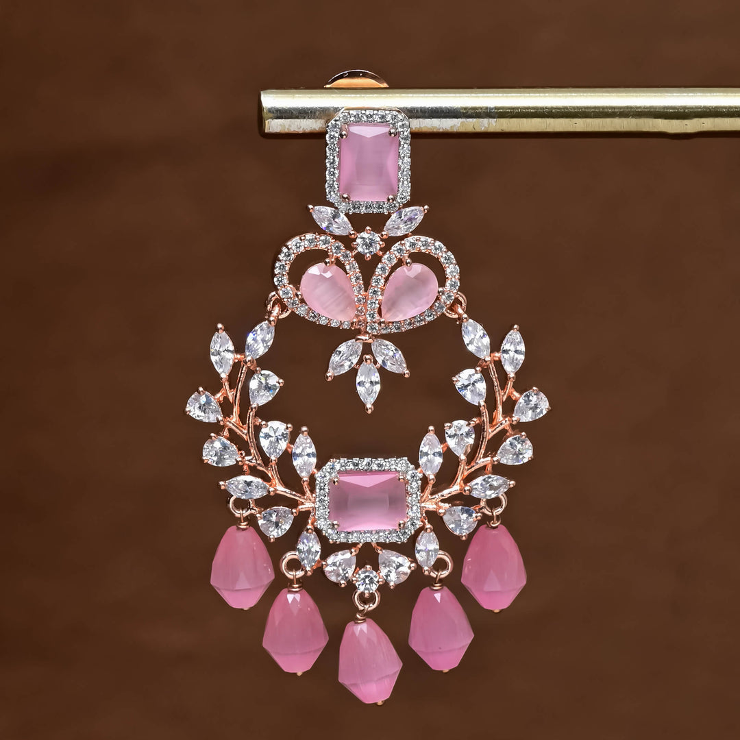 CZ Rose Gold Earrings