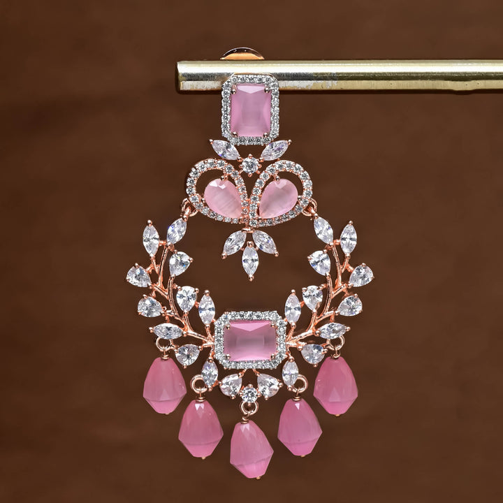 CZ Rose Gold Earrings