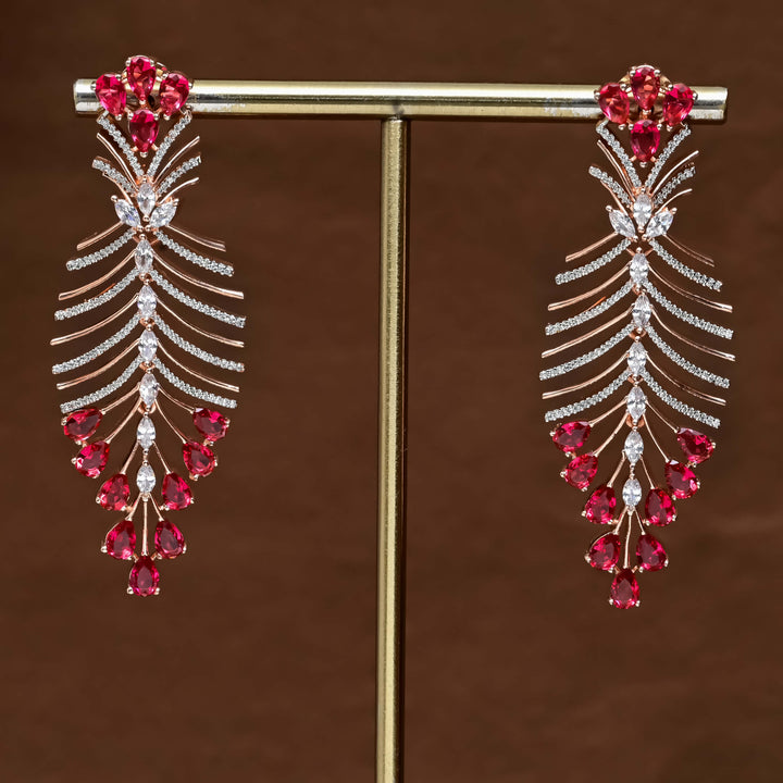 CZ Rose Gold Earrings