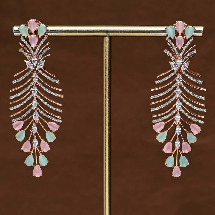 CZ Rose Gold Earrings