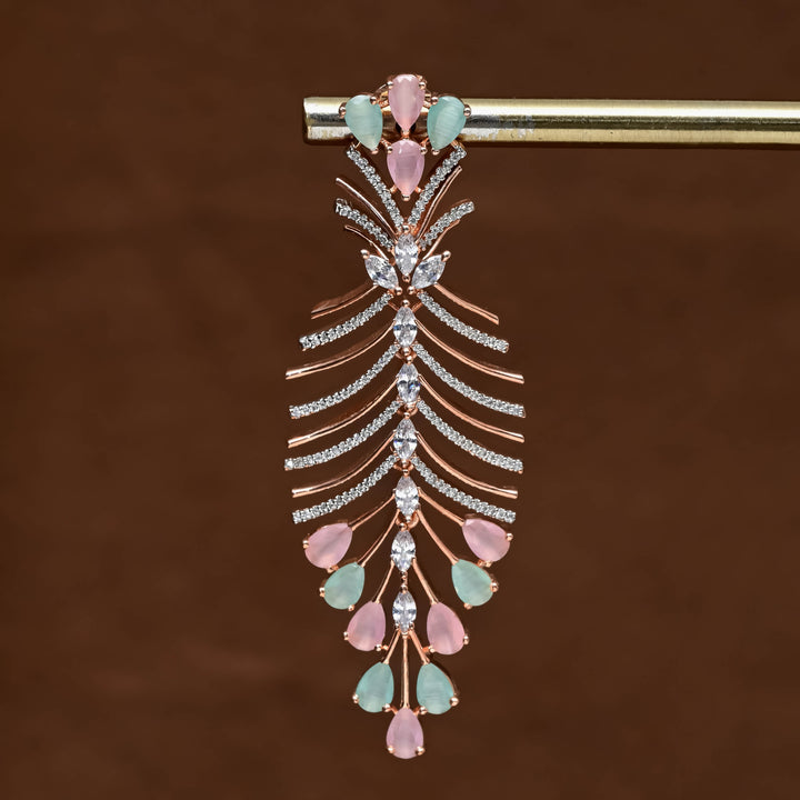 CZ Rose Gold Earrings