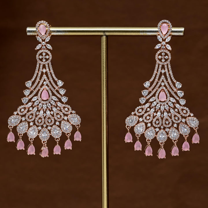 CZ Rose Gold Earrings
