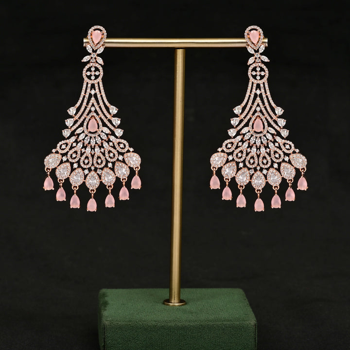 CZ Rose Gold Earrings