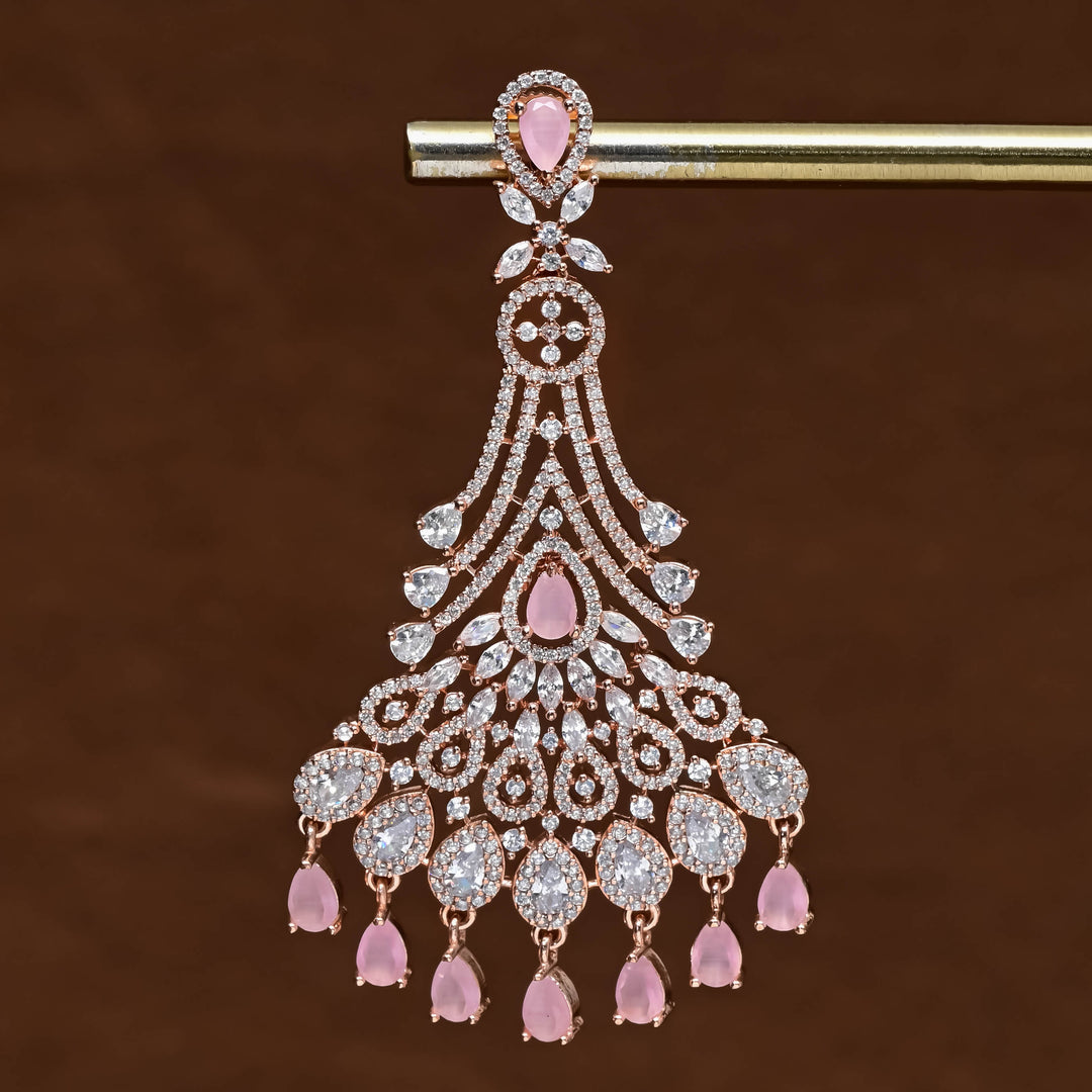 CZ Rose Gold Earrings
