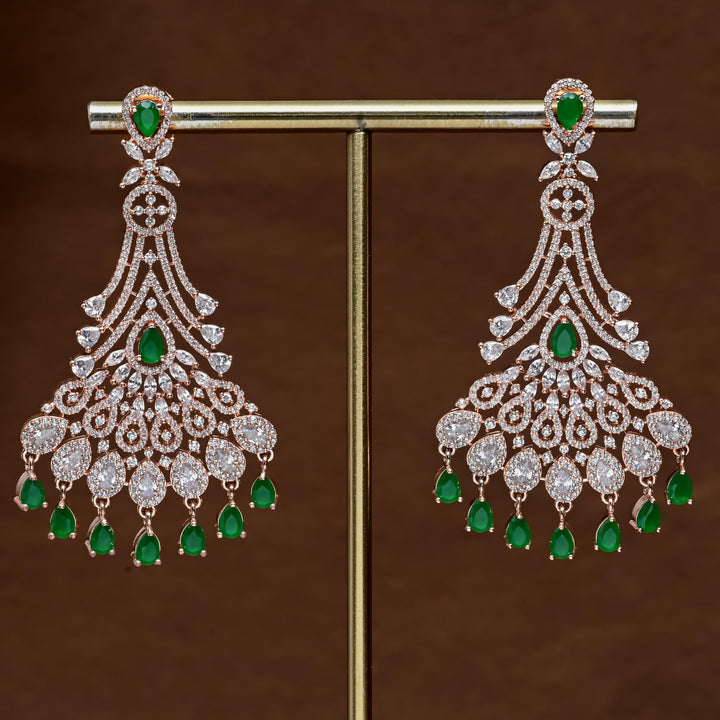 CZ Rose Gold Earrings
