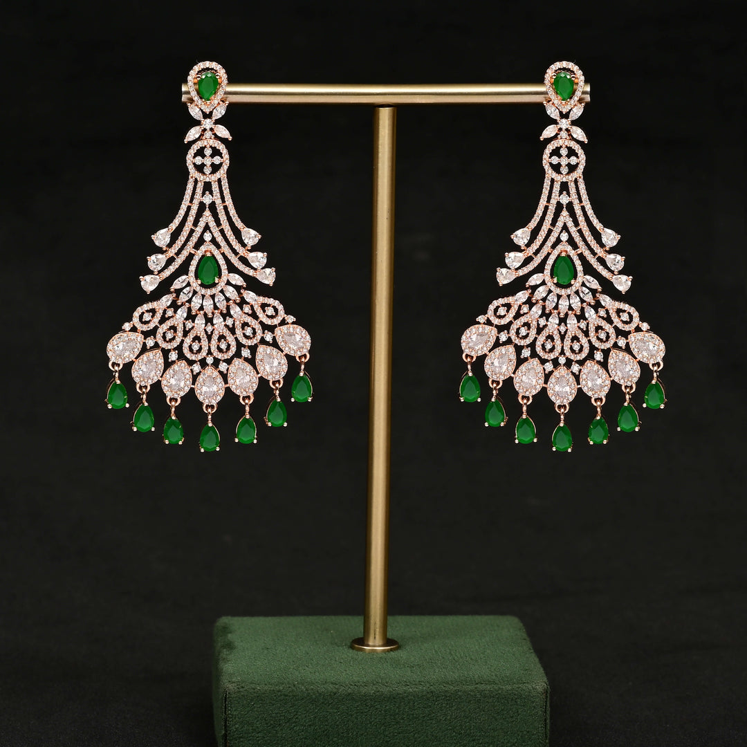 CZ Rose Gold Earrings