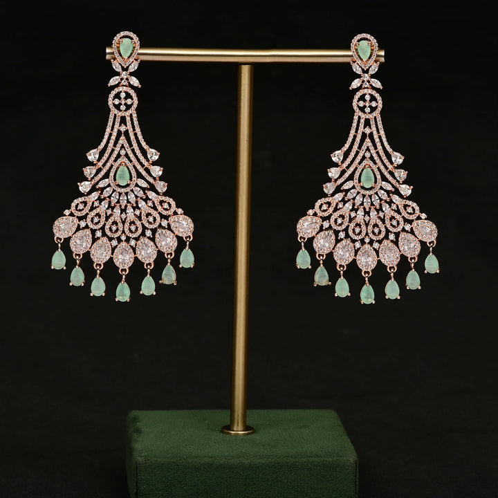 CZ Rose Gold Earrings
