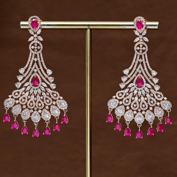 CZ Rose Gold Earrings