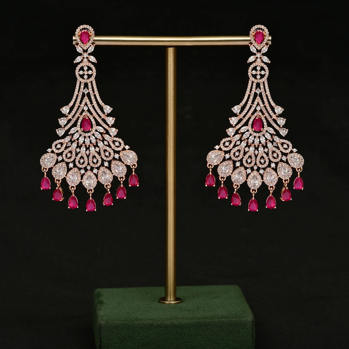 CZ Rose Gold Earrings