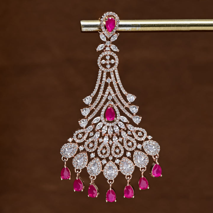 CZ Rose Gold Earrings