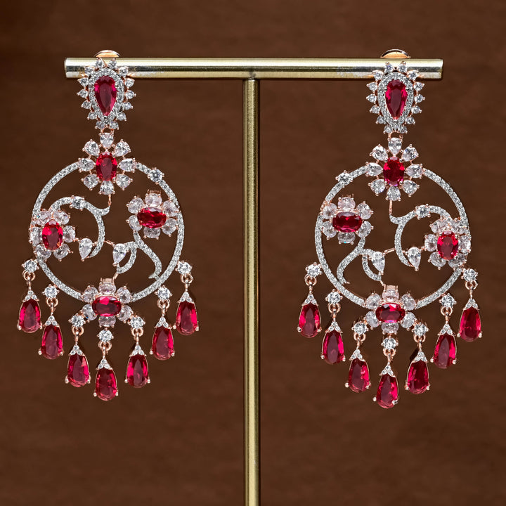 CZ Rose Gold Earrings