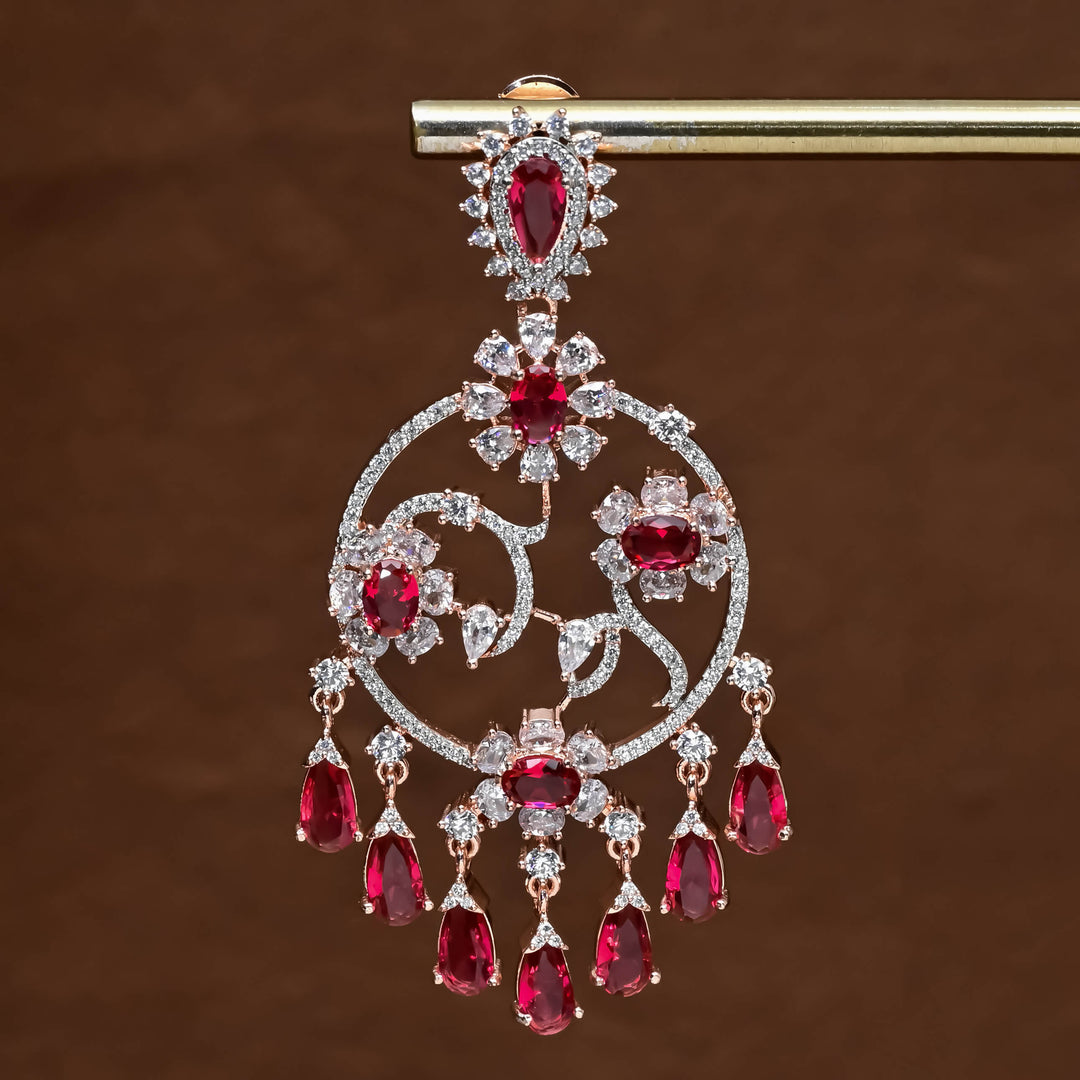 CZ Rose Gold Earrings