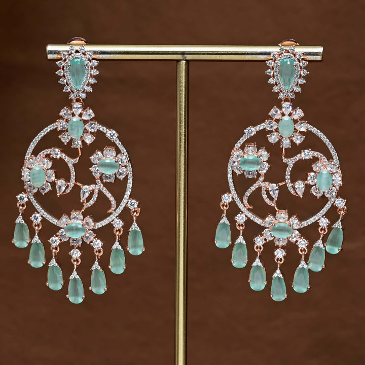 CZ Rose Gold Earrings