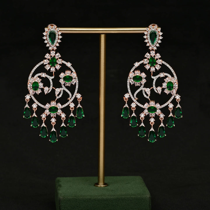 CZ Rose Gold Earrings