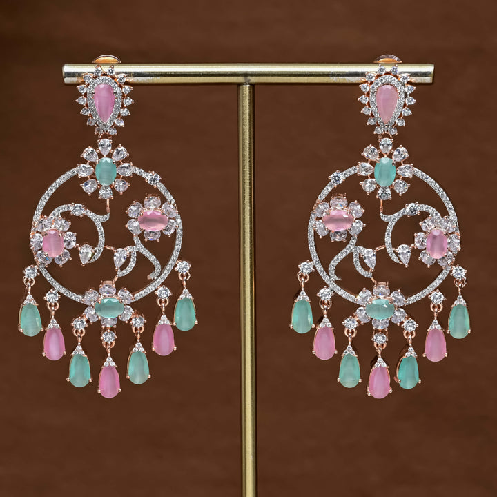 CZ Rose Gold Earrings