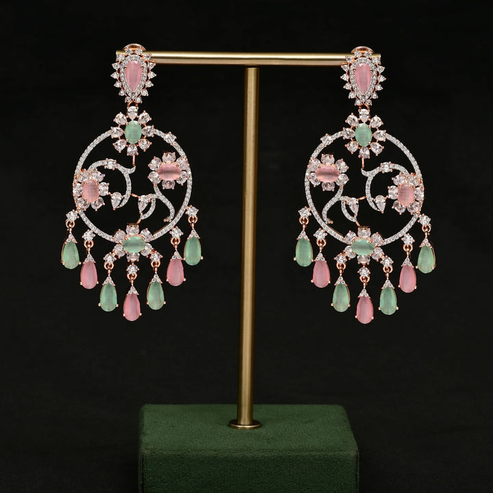 CZ Rose Gold Earrings