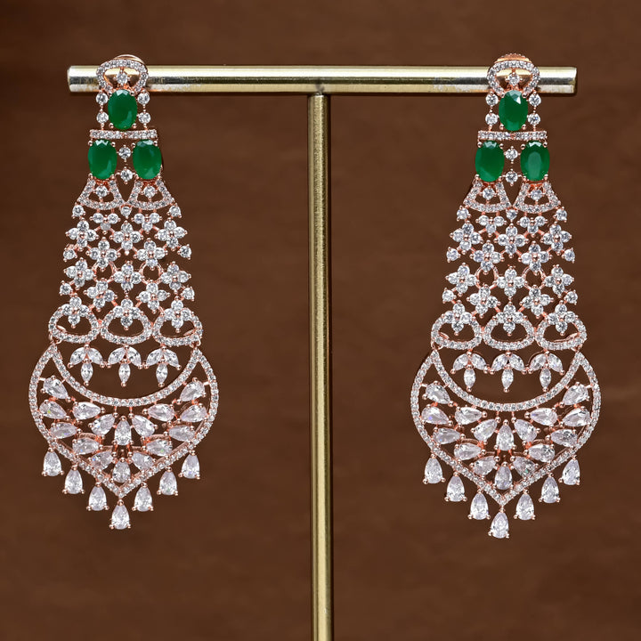 CZ Rose Gold Earrings