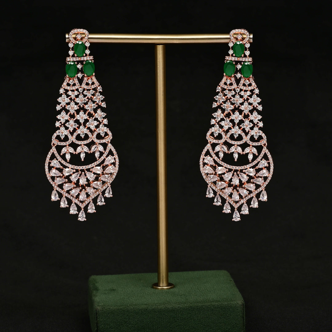 CZ Rose Gold Earrings