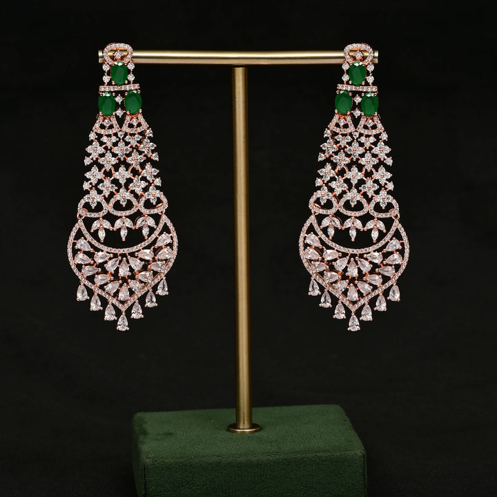 CZ Rose Gold Earrings