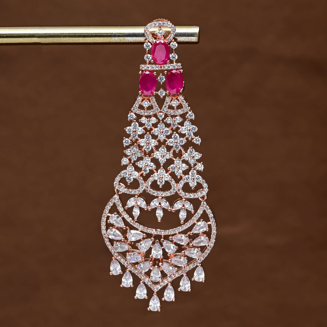 CZ Rose Gold Earrings