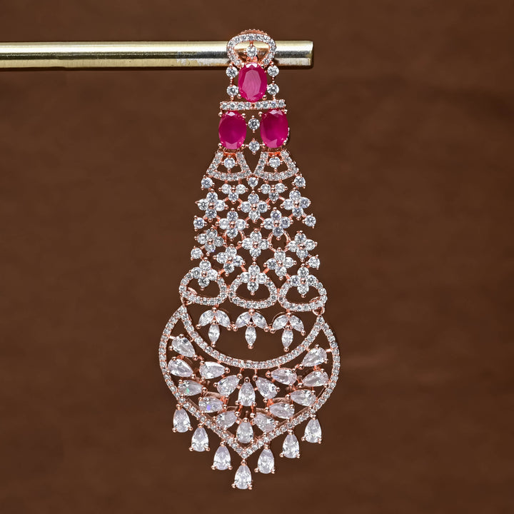 CZ Rose Gold Earrings