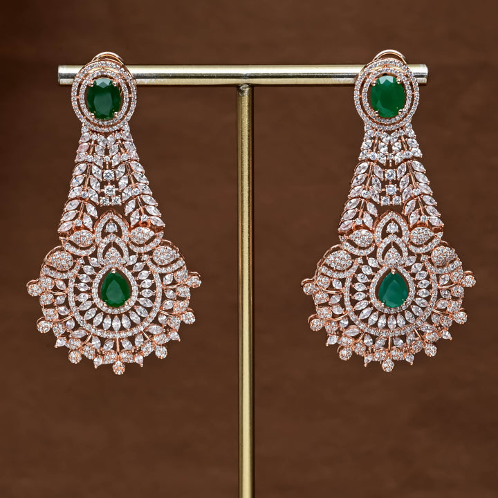 CZ Rose Gold Earrings