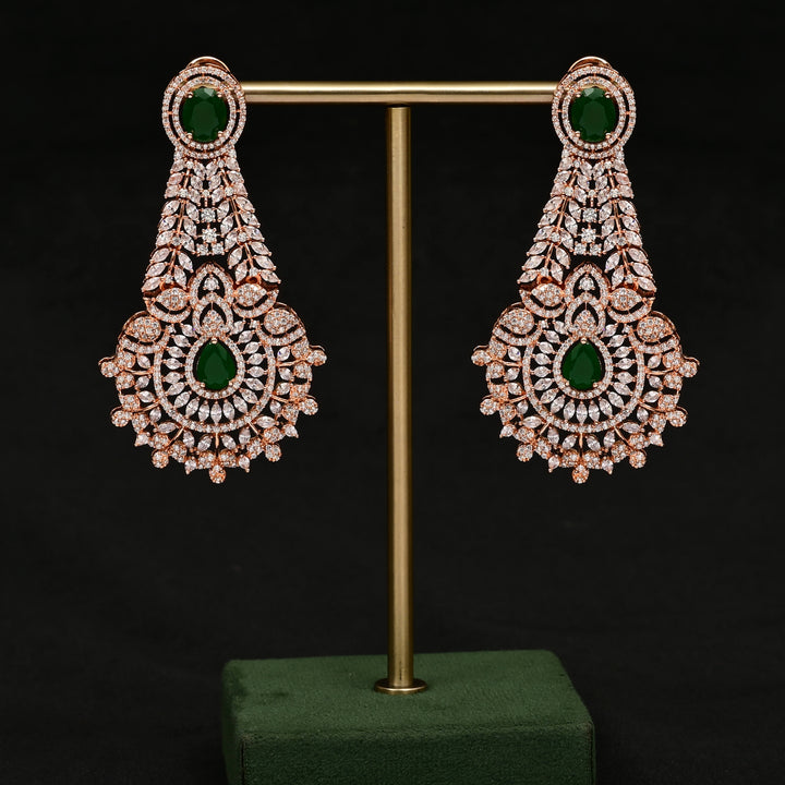 CZ Rose Gold Earrings