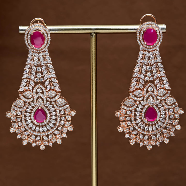 CZ Rose Gold Earrings