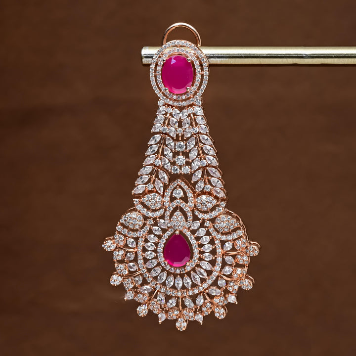 CZ Rose Gold Earrings