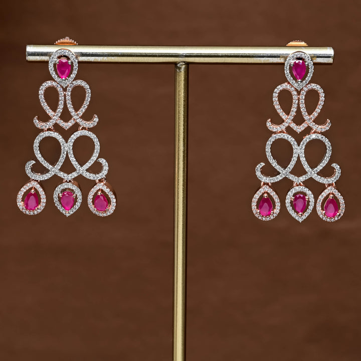 CZ Rose Gold Earrings