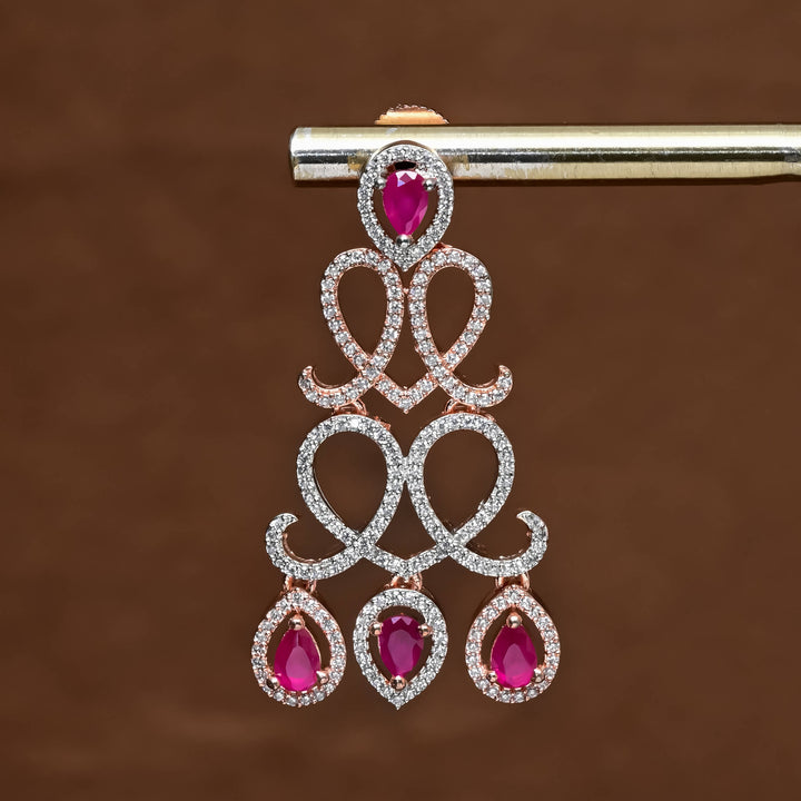 CZ Rose Gold Earrings