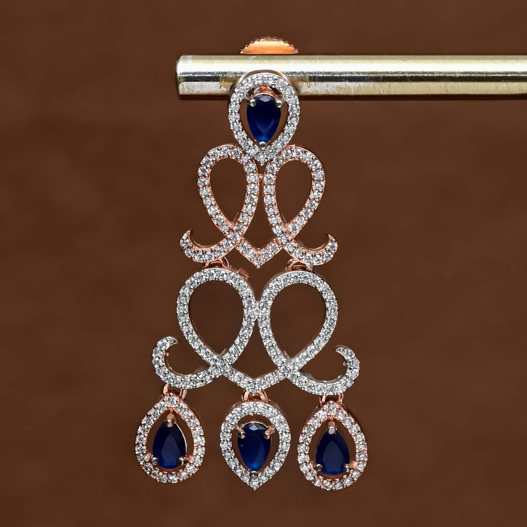 CZ Rose Gold Earrings