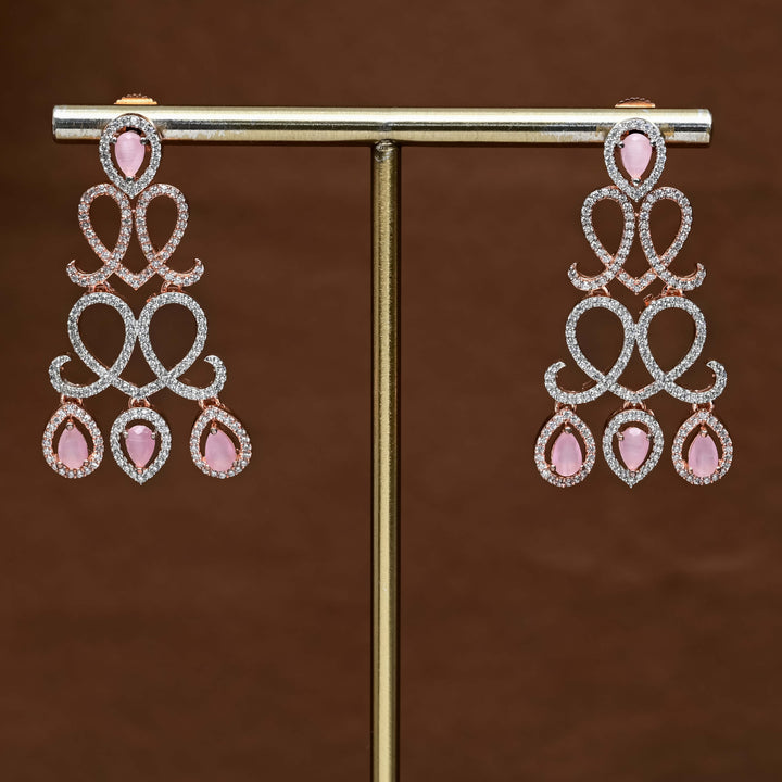 CZ Rose Gold Earrings
