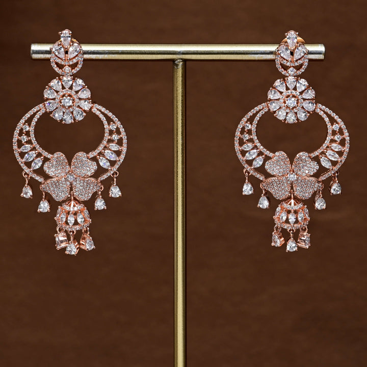 CZ Rose Gold Earrings