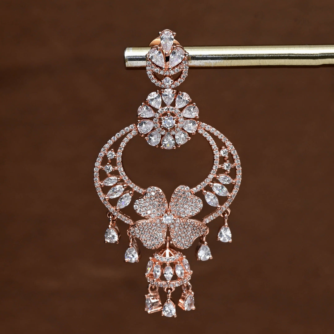 CZ Rose Gold Earrings