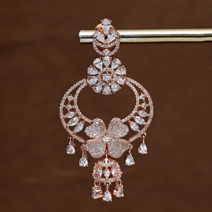 CZ Rose Gold Earrings