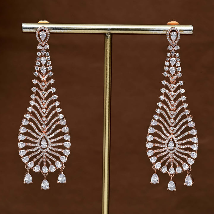 CZ Rose Gold Earrings