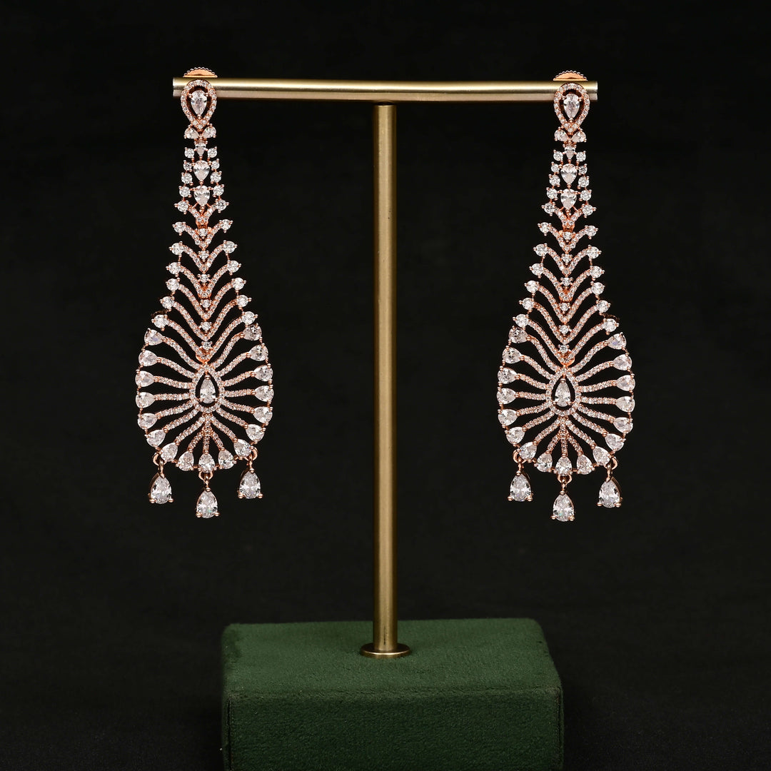 CZ Rose Gold Earrings