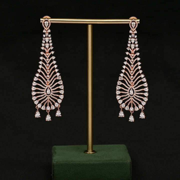 CZ Rose Gold Earrings