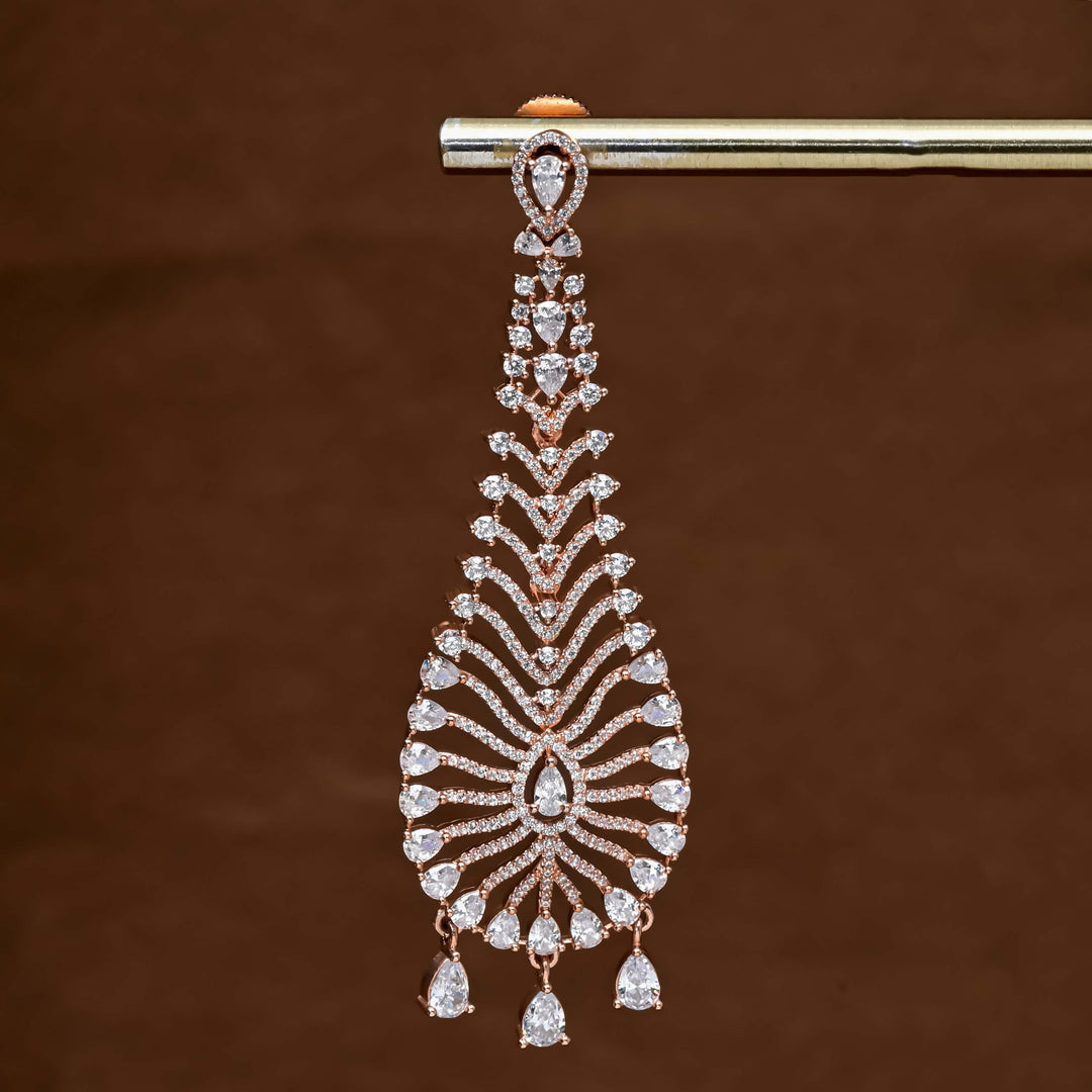 CZ Rose Gold Earrings