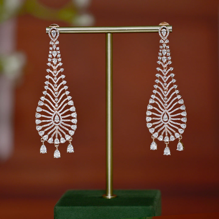 CZ Rose Gold Earrings