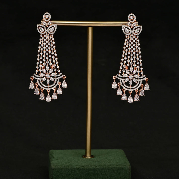 CZ Rose Gold Earrings