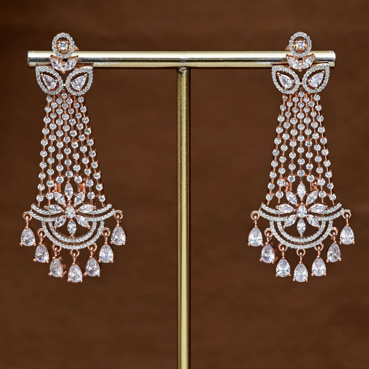 CZ Rose Gold Earrings