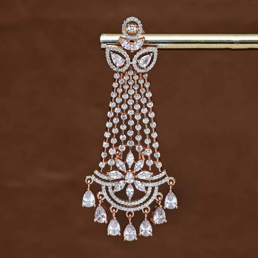 CZ Rose Gold Earrings