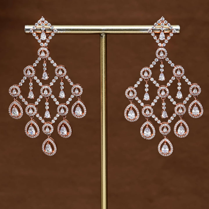CZ Rose Gold Earrings