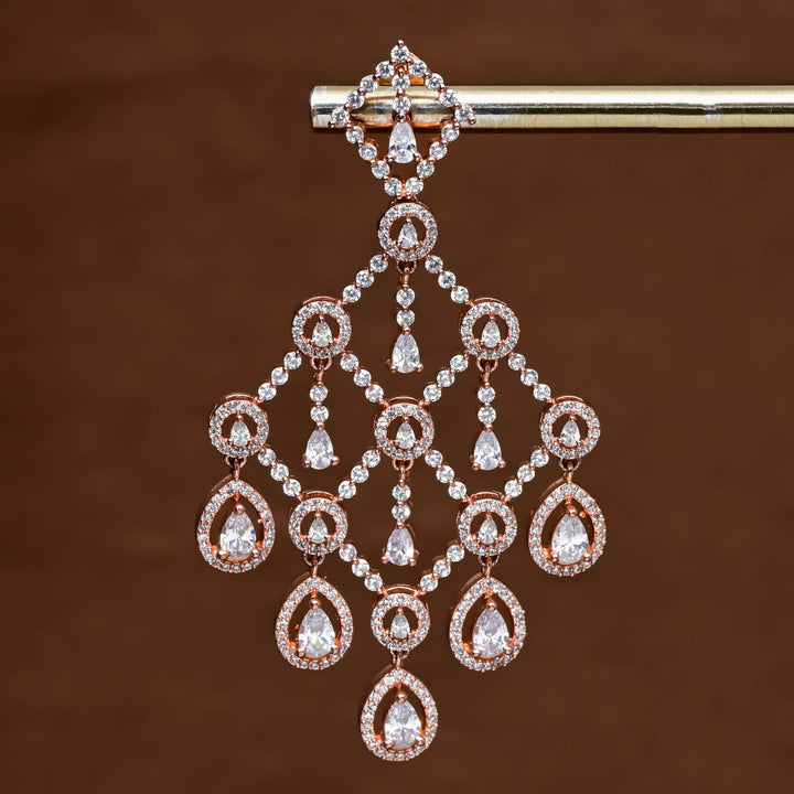 CZ Rose Gold Earrings